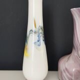 Set of two Murano marmorean glass vases