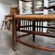 Nanny chair in dark wood and straw