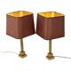 Pair of Mid Century Brass Table Lamps Boulanger Style 45cm