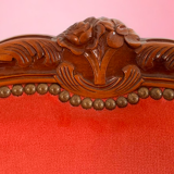 Red Cabriolet Armchairs, 1950, Set of 2
