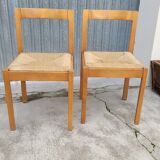 Pair of vintage Italian rope chairs - 1970s
