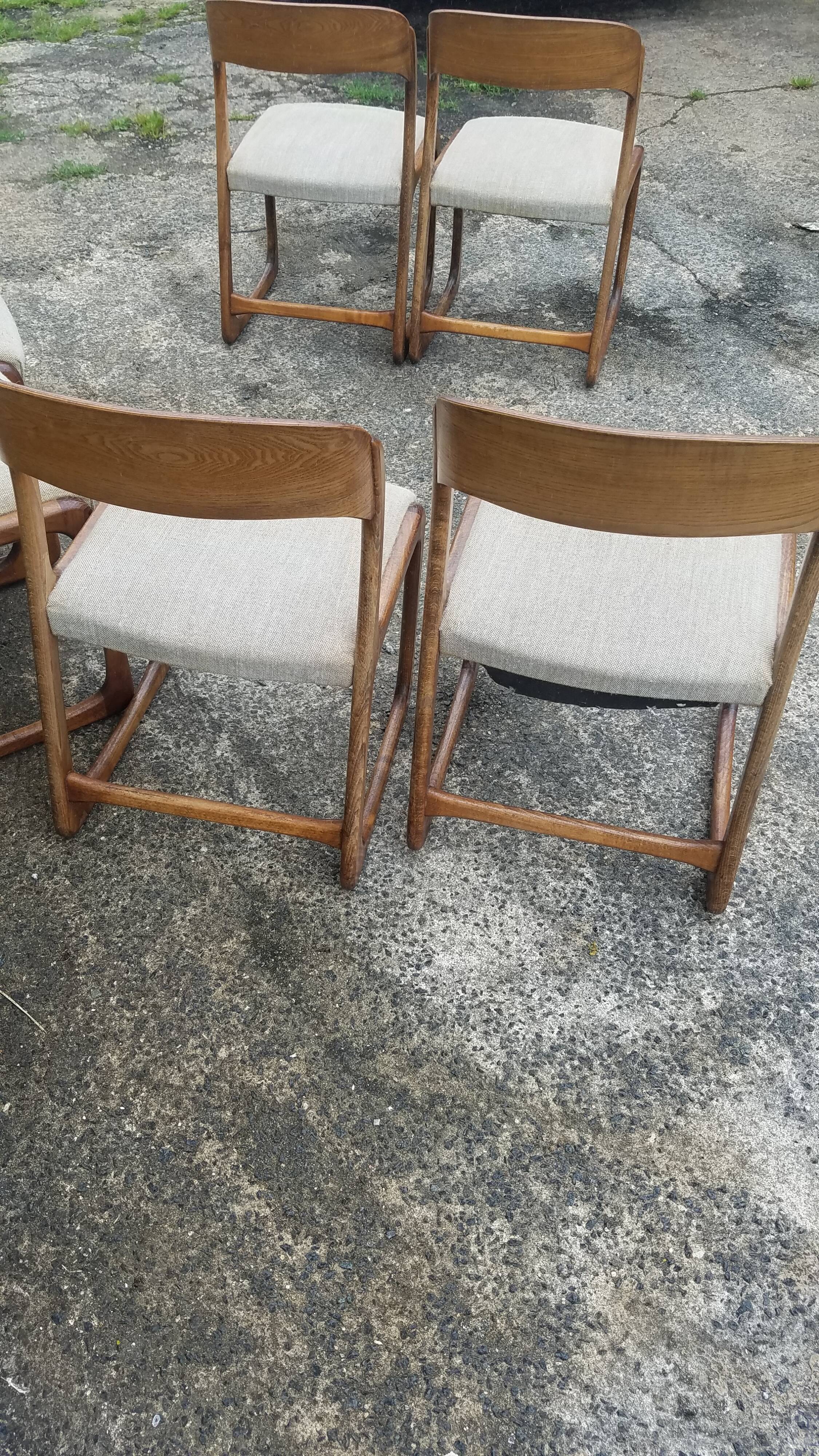 6 vintage Baumann sleigh chairs