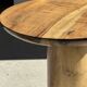 Side table in solid suar with a circular top, column base H51.5 D50.