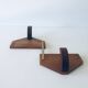 Patère en bois et laiton