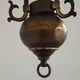 French Vintage Old Aged Bronzed Metal 3 Light Flemish Style Chandelier 4804