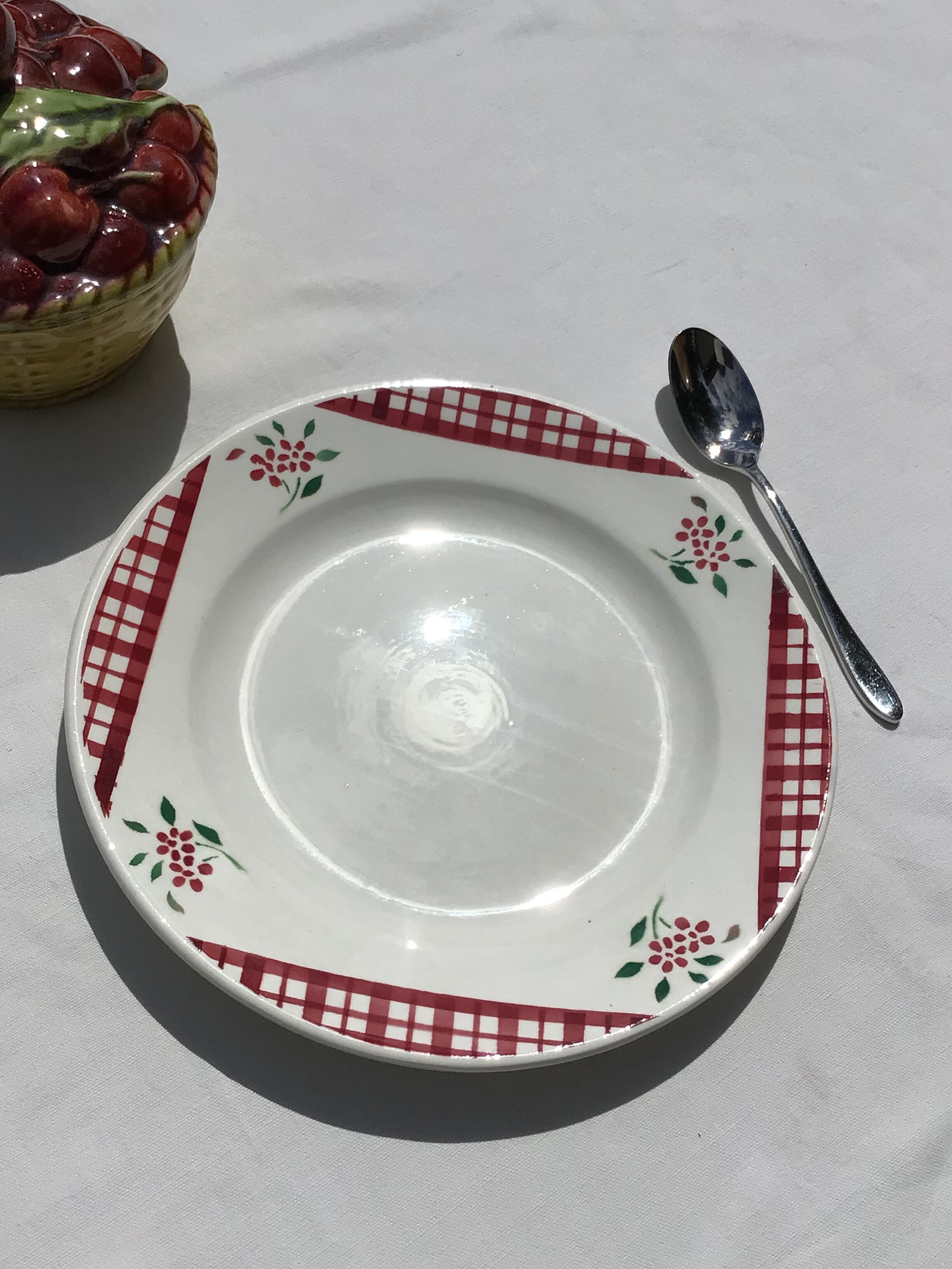 6 plates dessert digoin model niger dark red