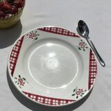 6 plates dessert digoin model niger dark red