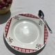 6 plates dessert digoin model niger dark red