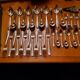 Silver metal cutlery set art deco goldsmith ATO 49 pieces