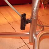 Industrial iron and plastic lamp