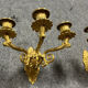 Pair of sconces period Consulate (18th) in gilded bronze with two patinas