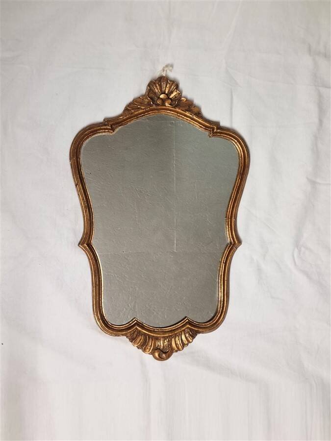 Golden wooden mirror