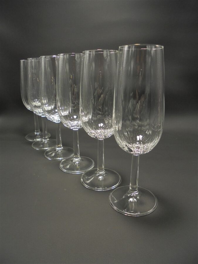 Set of 6 champagne flutes