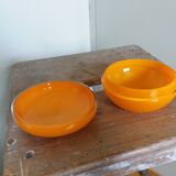 Orange glass candy box from the 70s