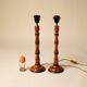 Pair of faux bamboo lamp bases