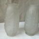 Pair of frosted glass vases, compressed, Art Deco period.