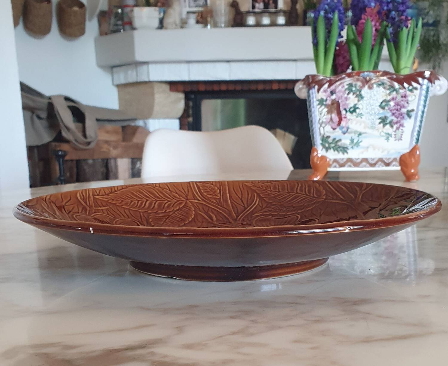 Sarreguemines hollow dish