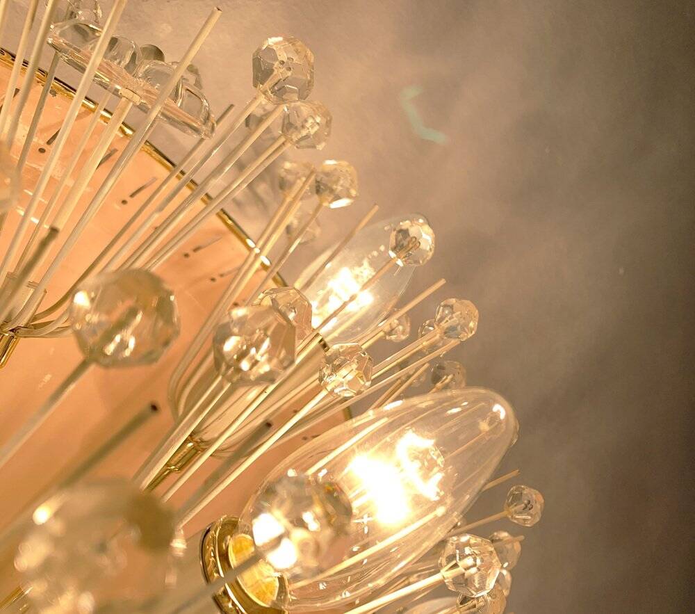 Austrian Flower Ceiling Lamp by Emil Stejnar for Rupert Nikoll, Vienna, Austria, 1950s