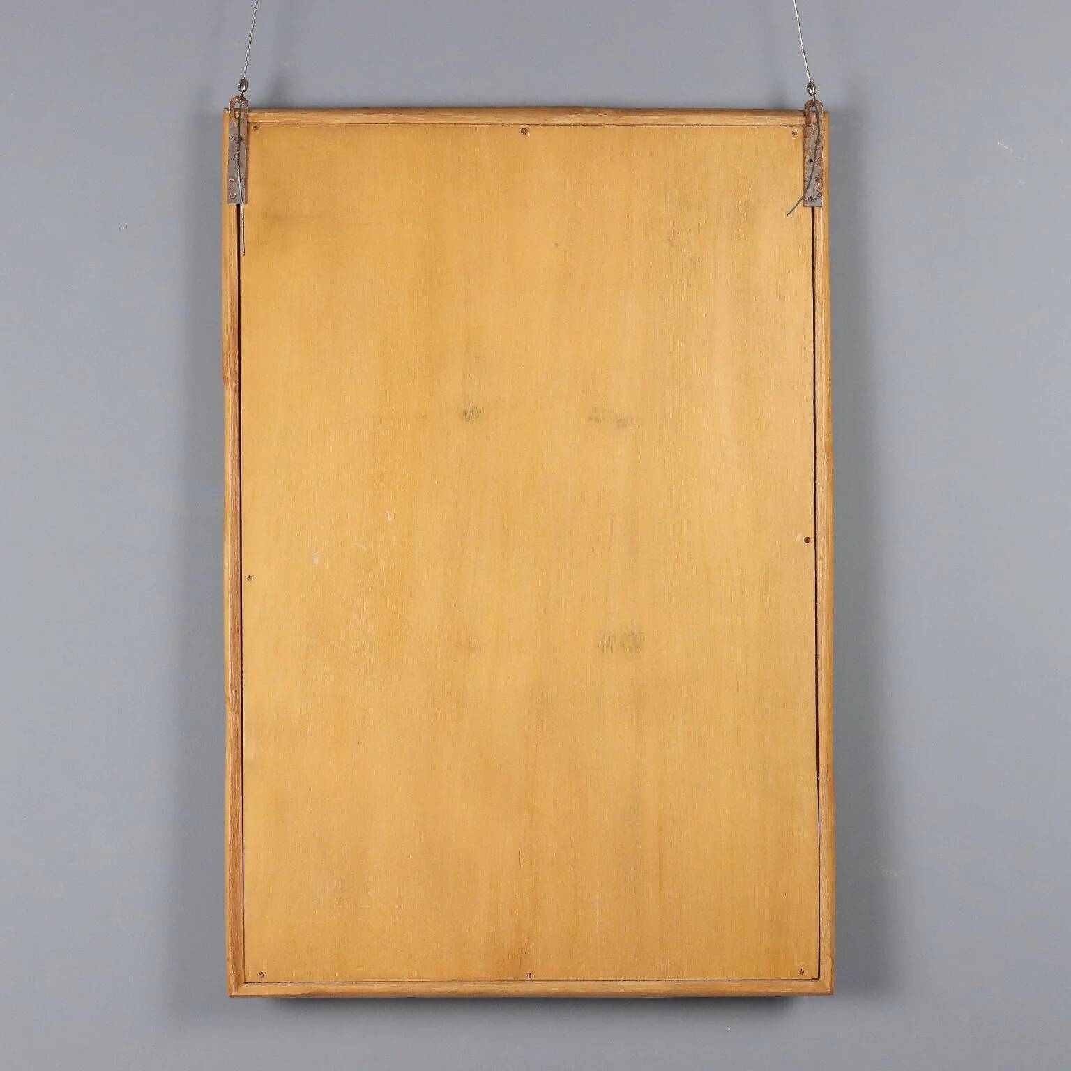 Vintage mirror with bamboo frame, Italian design, 1980s.