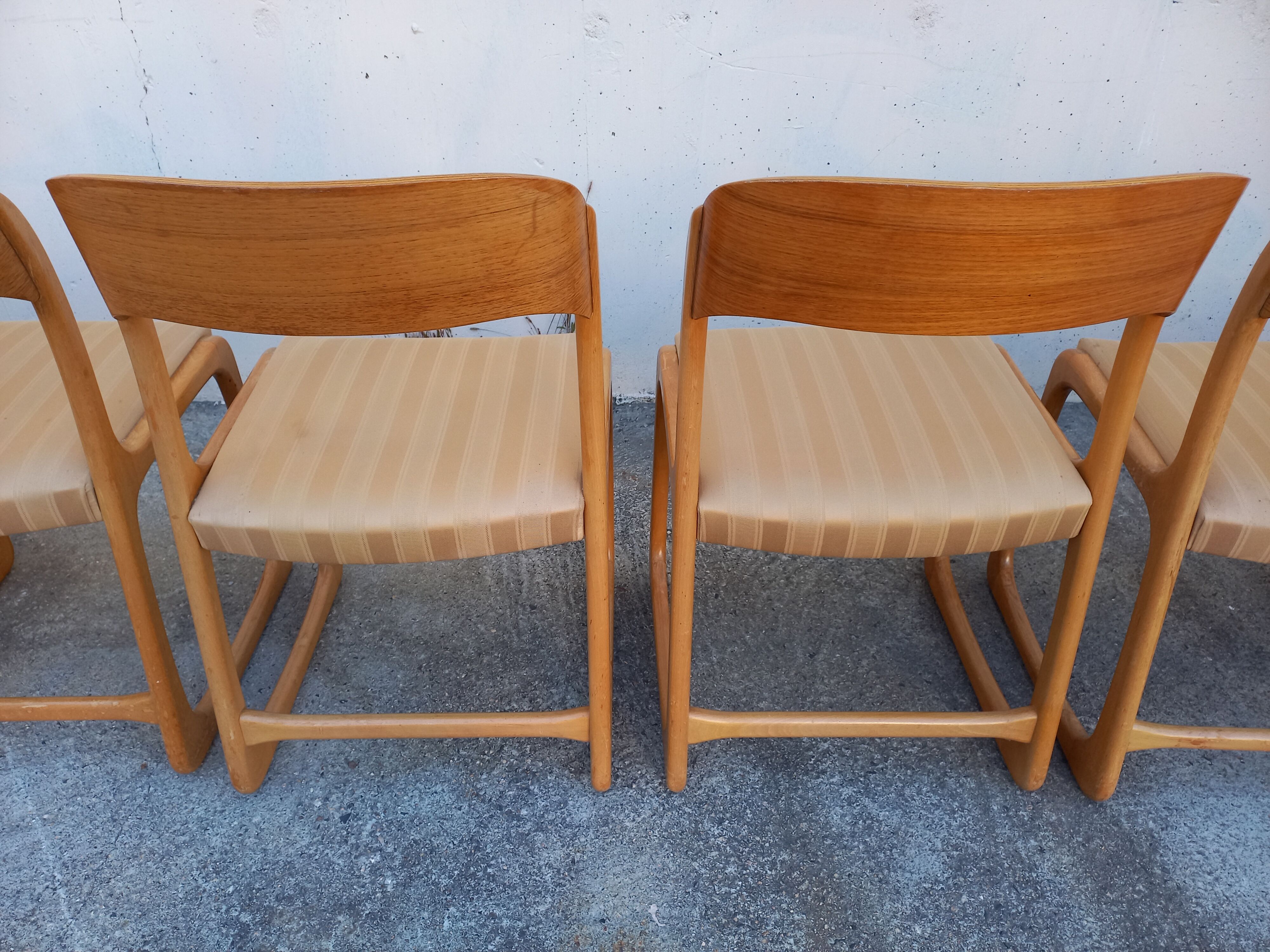 Baumann sleigh chairs, set of 8