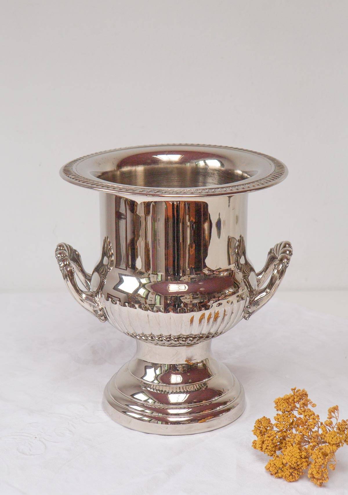 Louis XVI style silver-plated champagne bucket