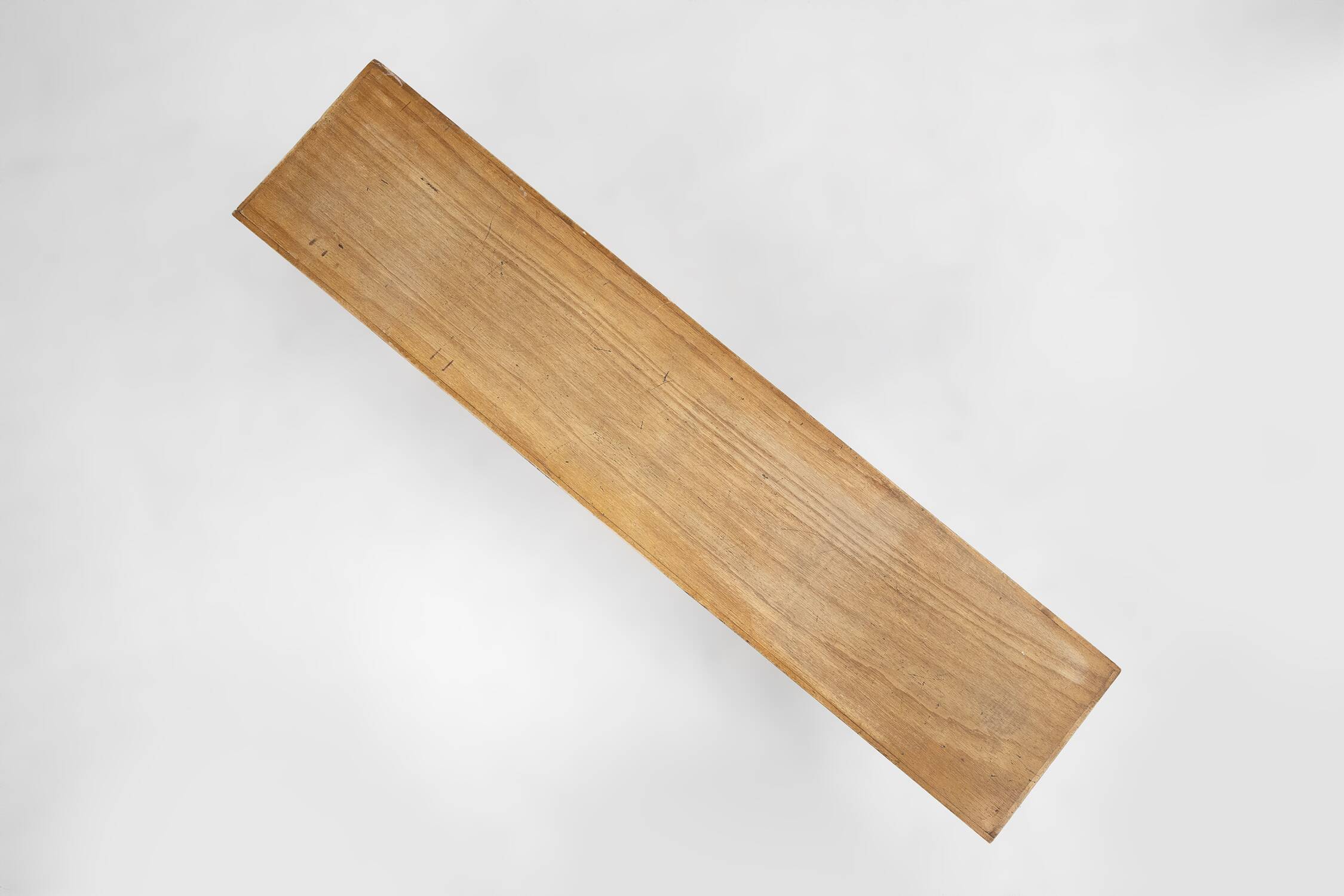 Art Deco bench in solid oak, France circa 1940