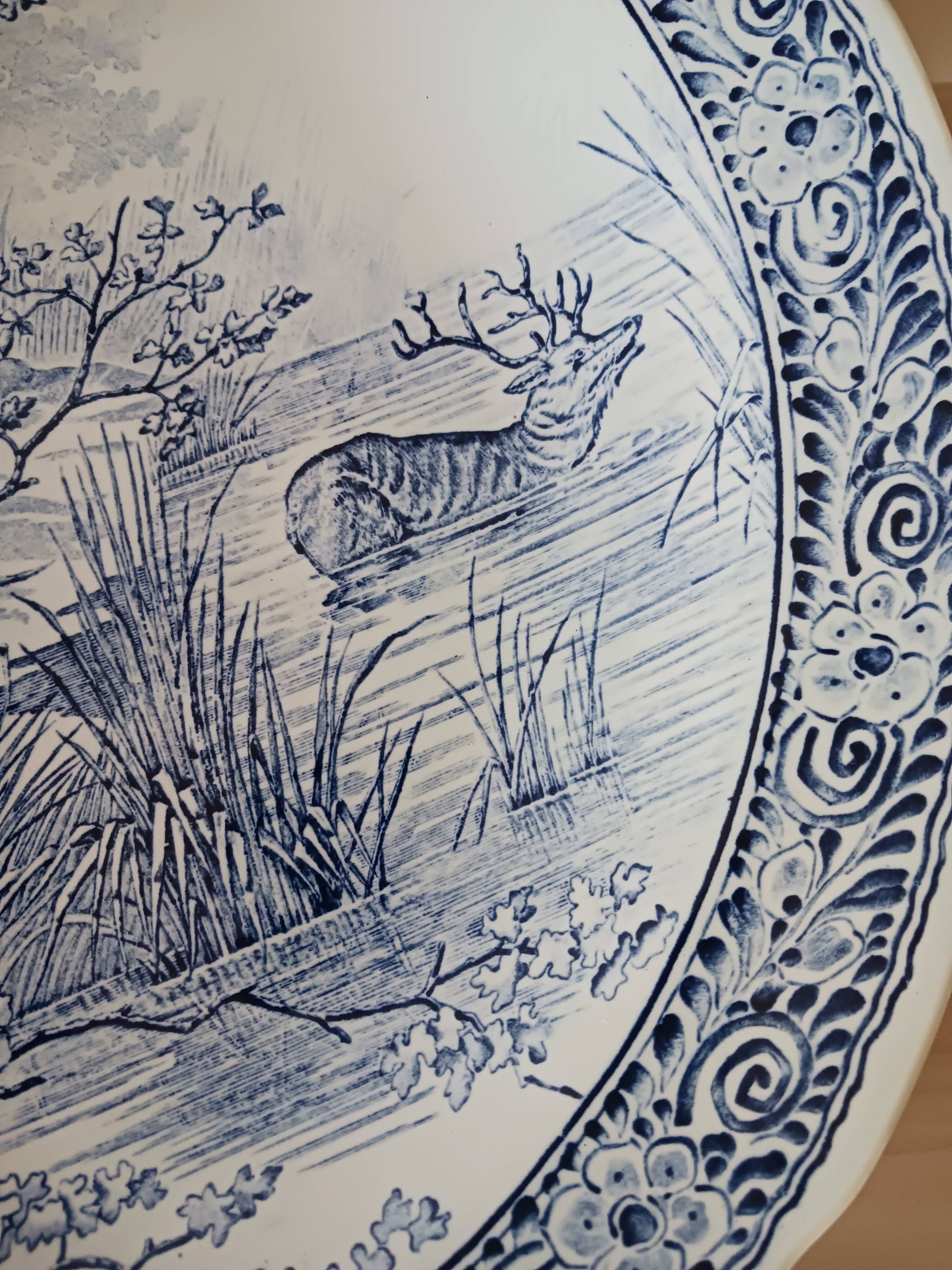 Large blue Delft plate from Boch.