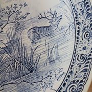 Grand plat bleu de Delft de chez Boch .