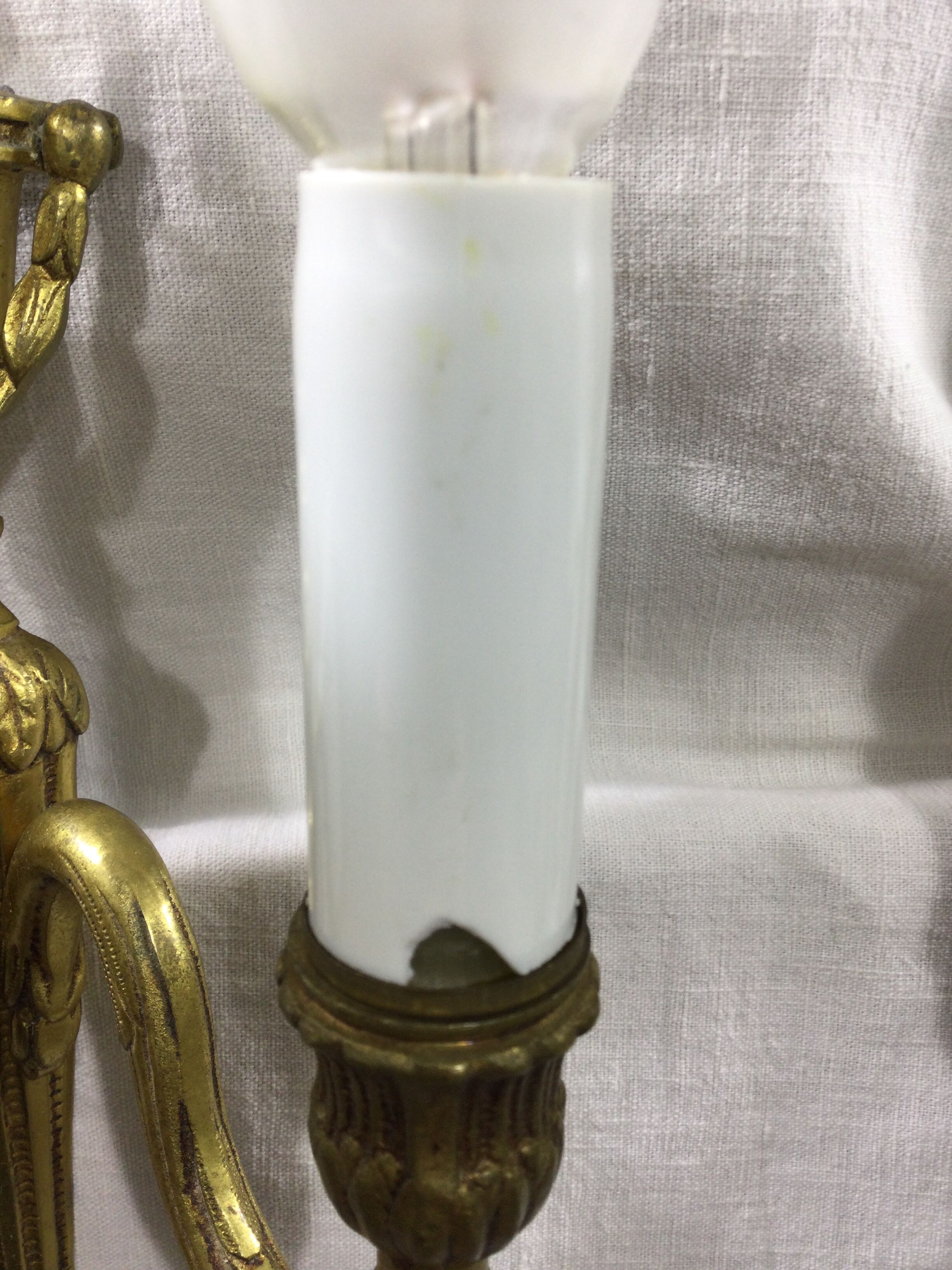 Pair of sconces Louis XVI Bronze