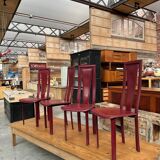Set of 4 dad 1960's leather chairs