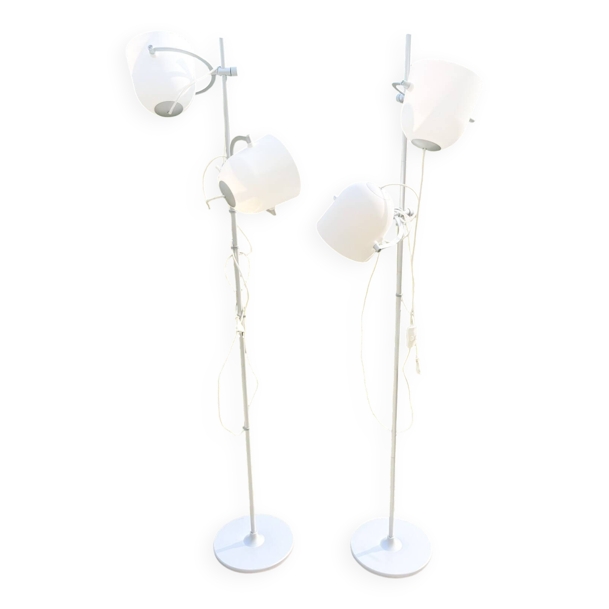 Pair of IKEA Svirvel floor lamps