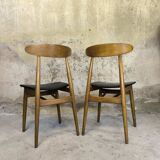 Paire de chaises scandinaves vintage