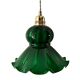 Vintage suspension lamp in marbled green opaline