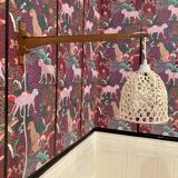 Large modular teak wall light, Scandinavian design 1960.