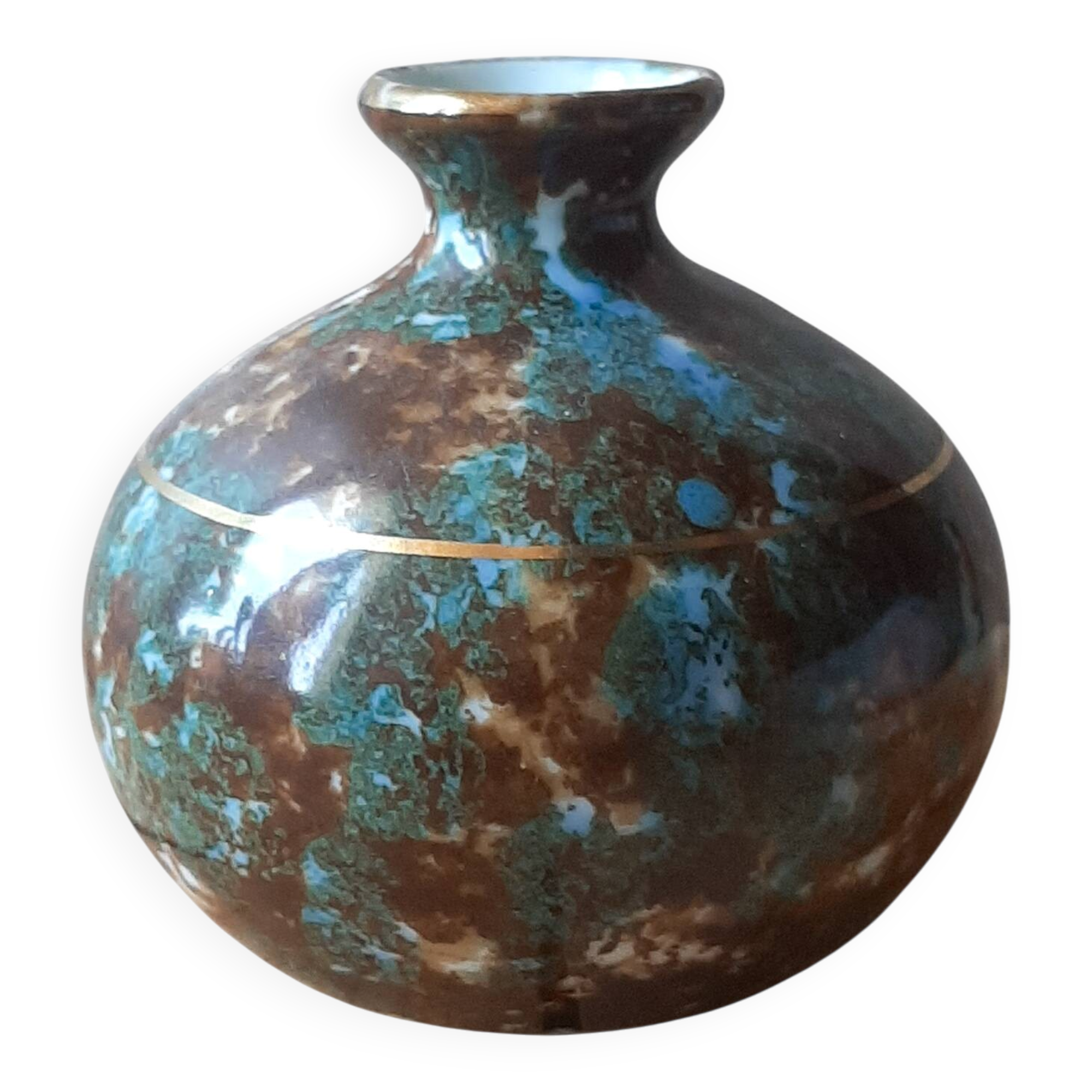 Single-flower vase in glazed Limoges porcelain