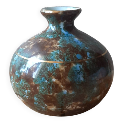 Vase soliflore en porcelaine de Limoges émaillée