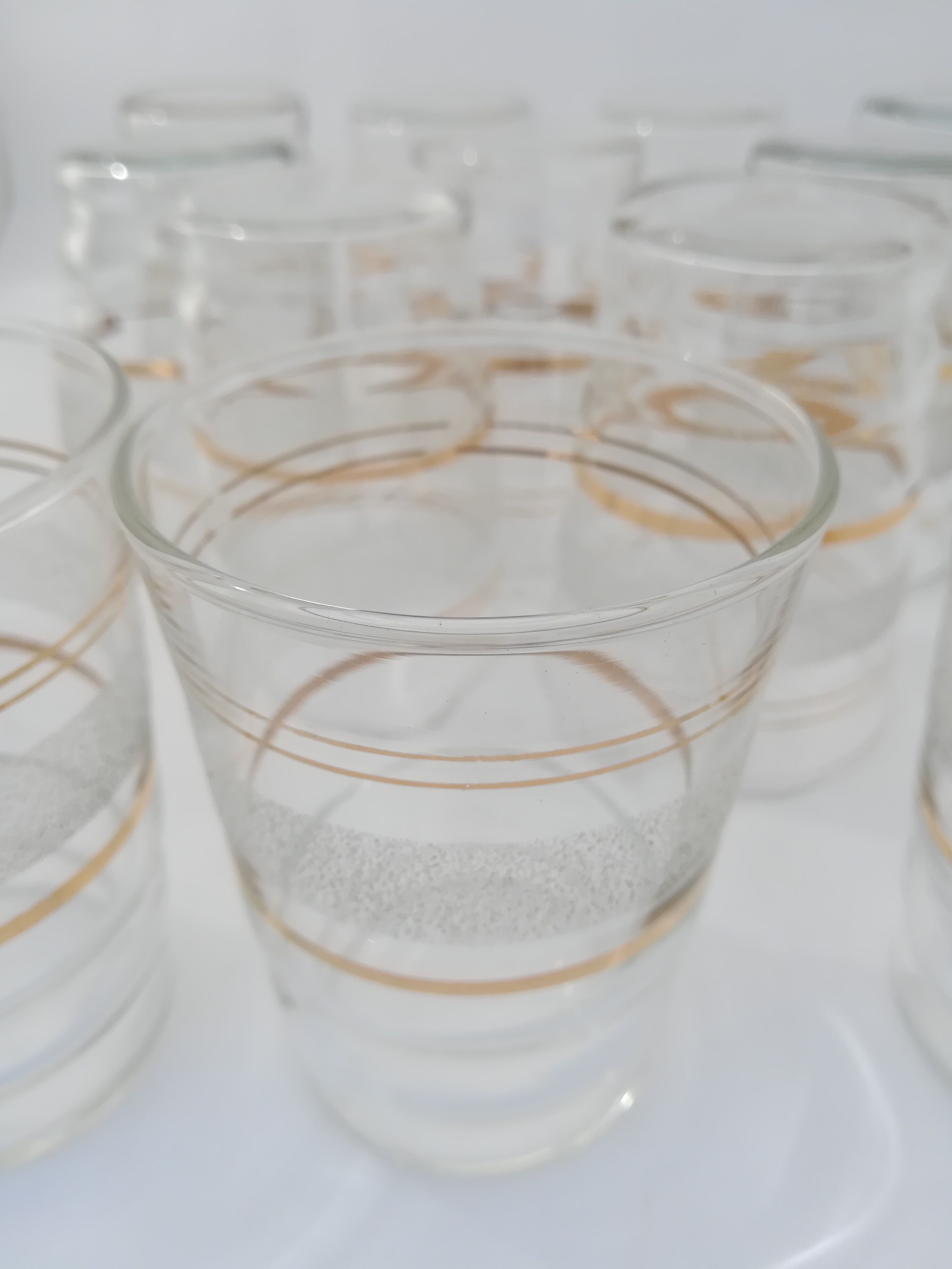 Lot of granite glasses