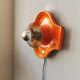 Vintage ceramic orange grease lava apply 70s