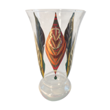 Old FAINS Glassware Vase From BOOM Decor Decelede Dilly Gold Belgium Vintage