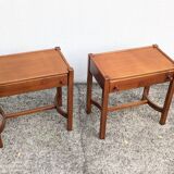 Pair of vintage Jacques Hauville bedside tables 1960 Roche Bobois