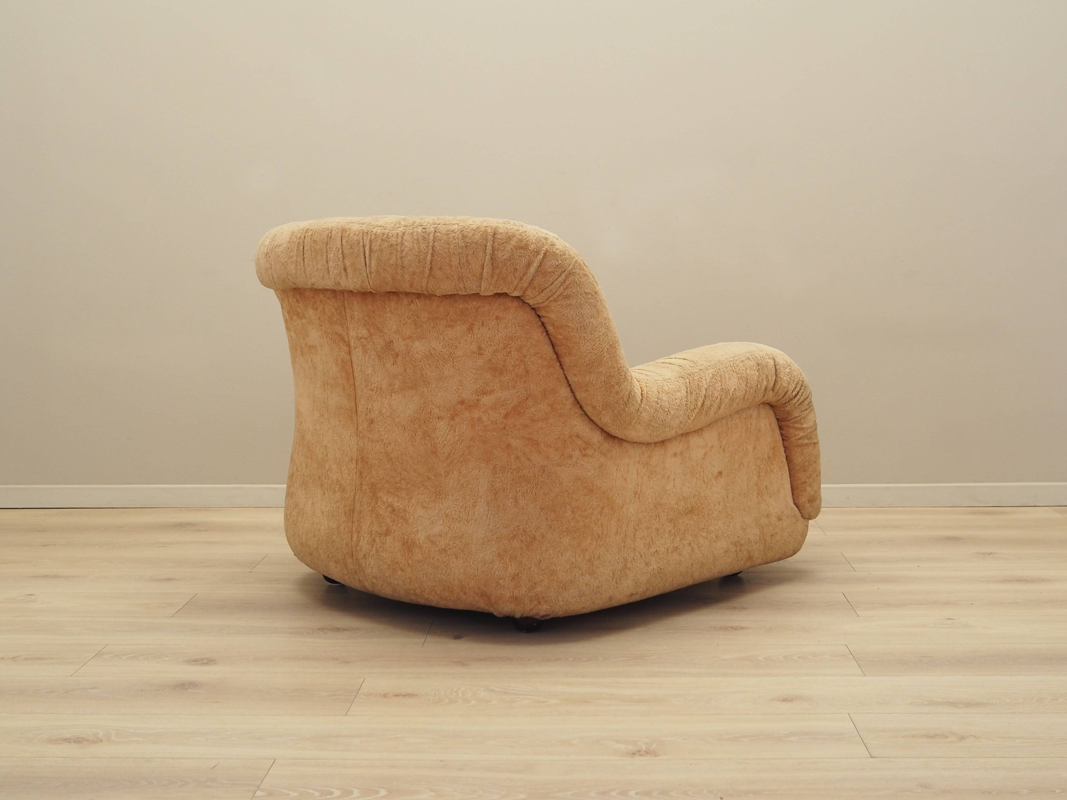 Beige armchair, Italian design, 1960s, production: Italy