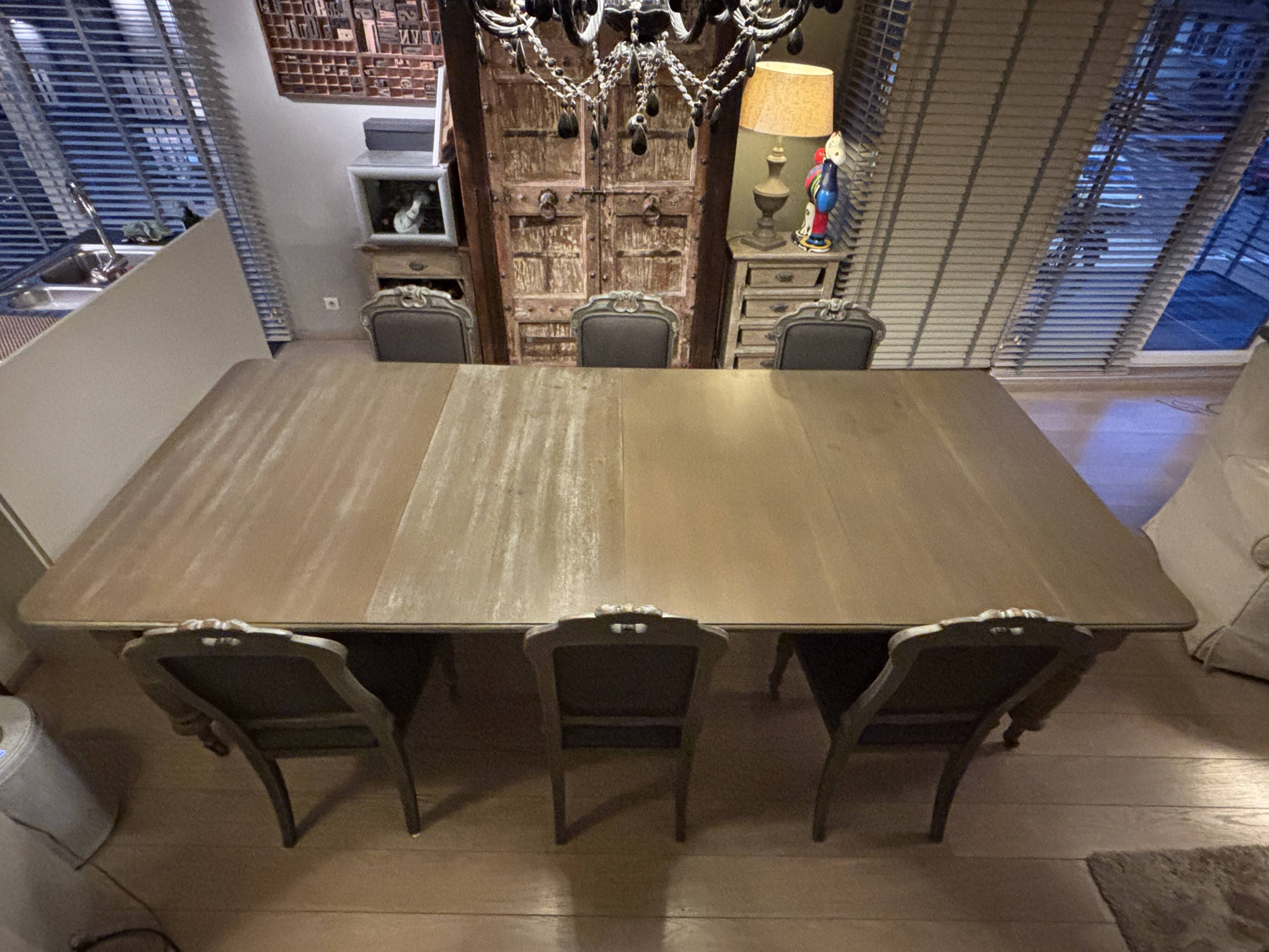 Dining table with 6 chairs