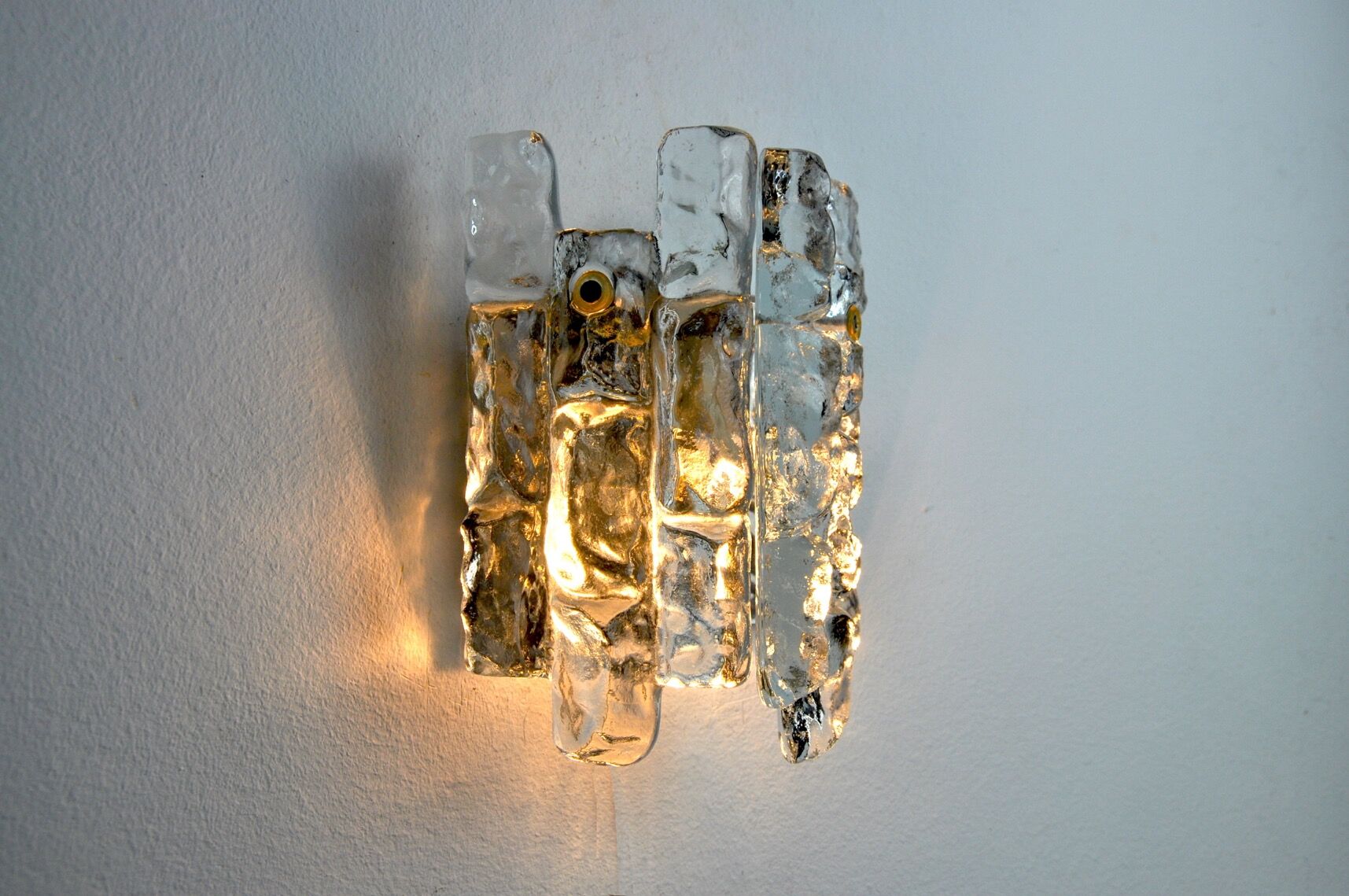 J.T Kalmar 'Glaçon' applique, frosted glass, Austria, 1970