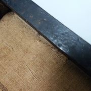 Wooden and velvet footrest