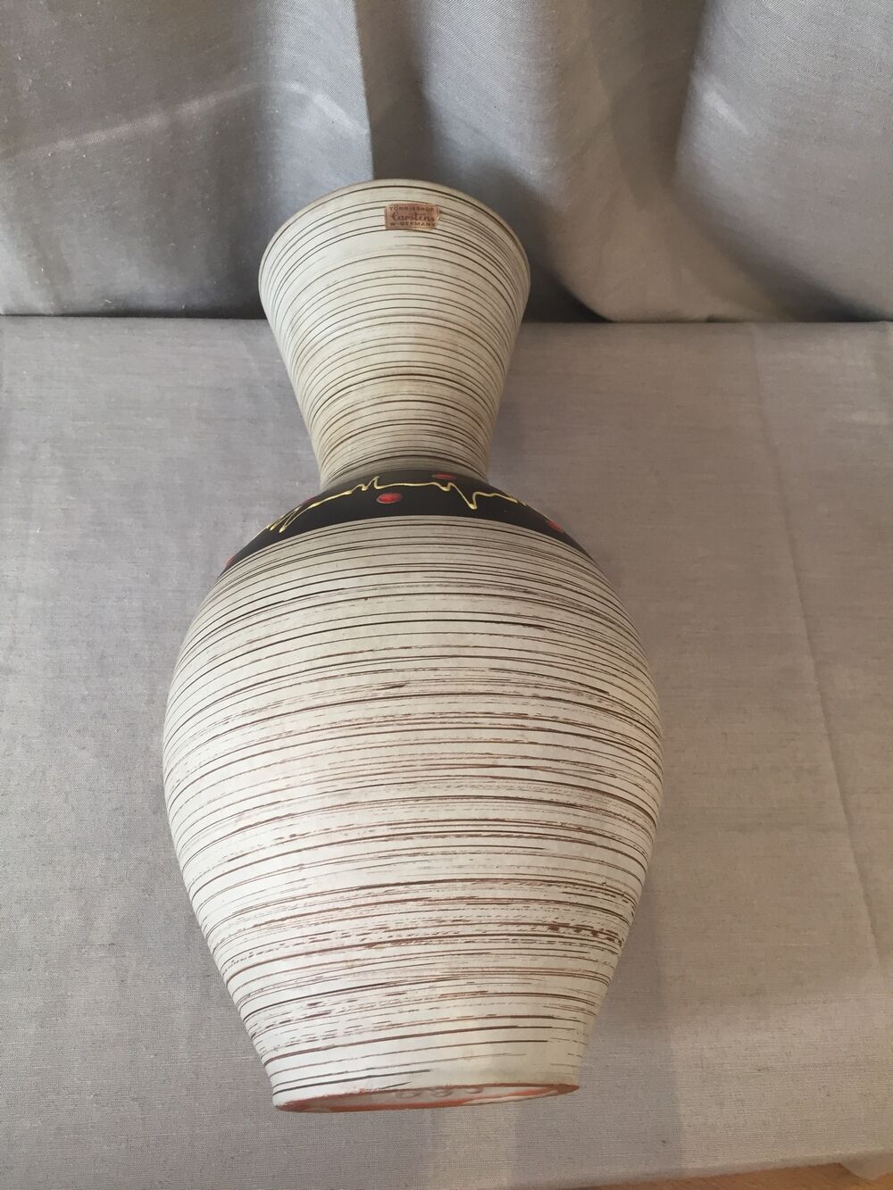 Vase tönnieshop cartens west germany vintage ceramic and email