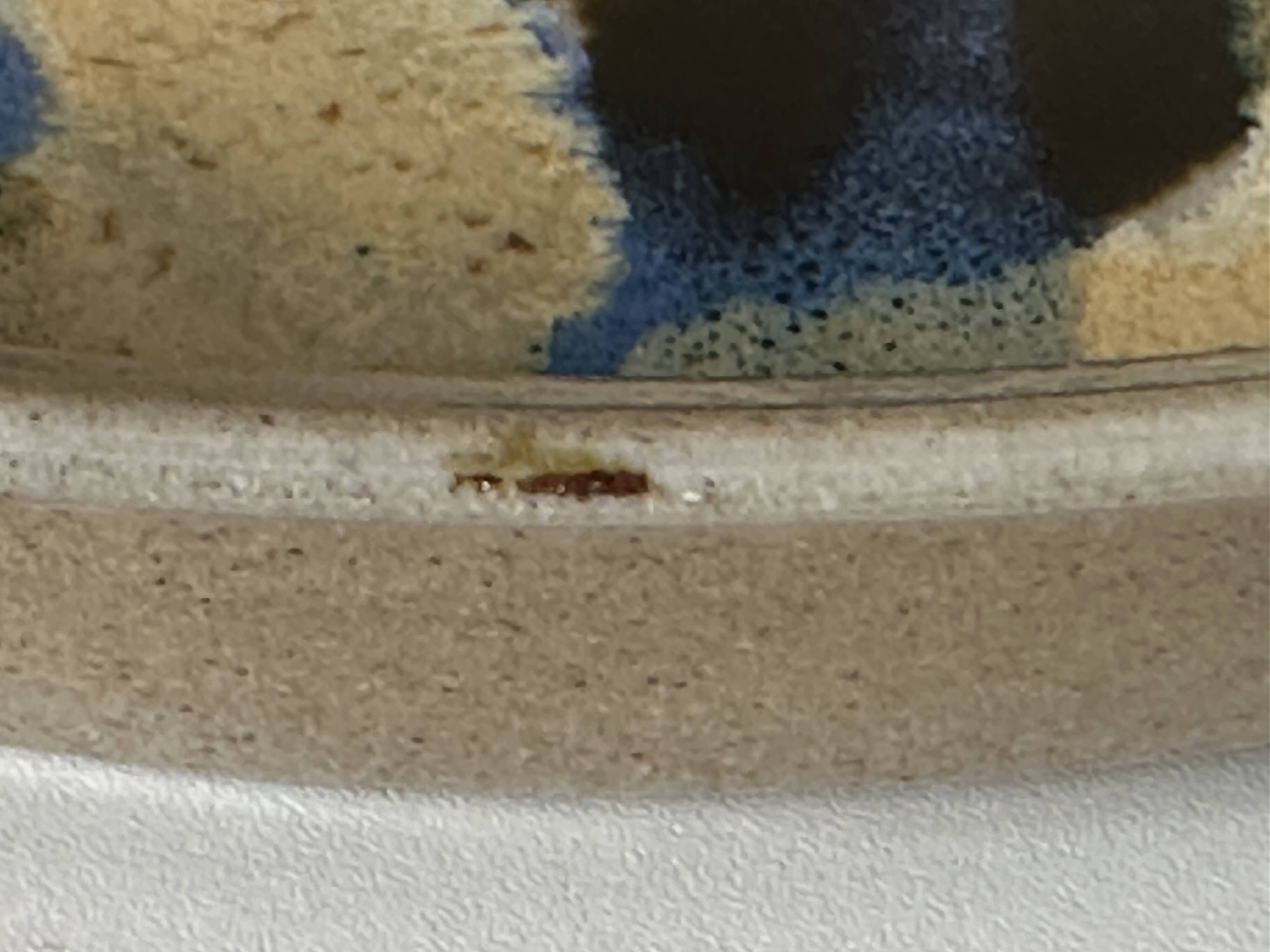 Ceramic plate signed vintage 70s