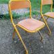 Lot de 4 chaises d'écolier vintage