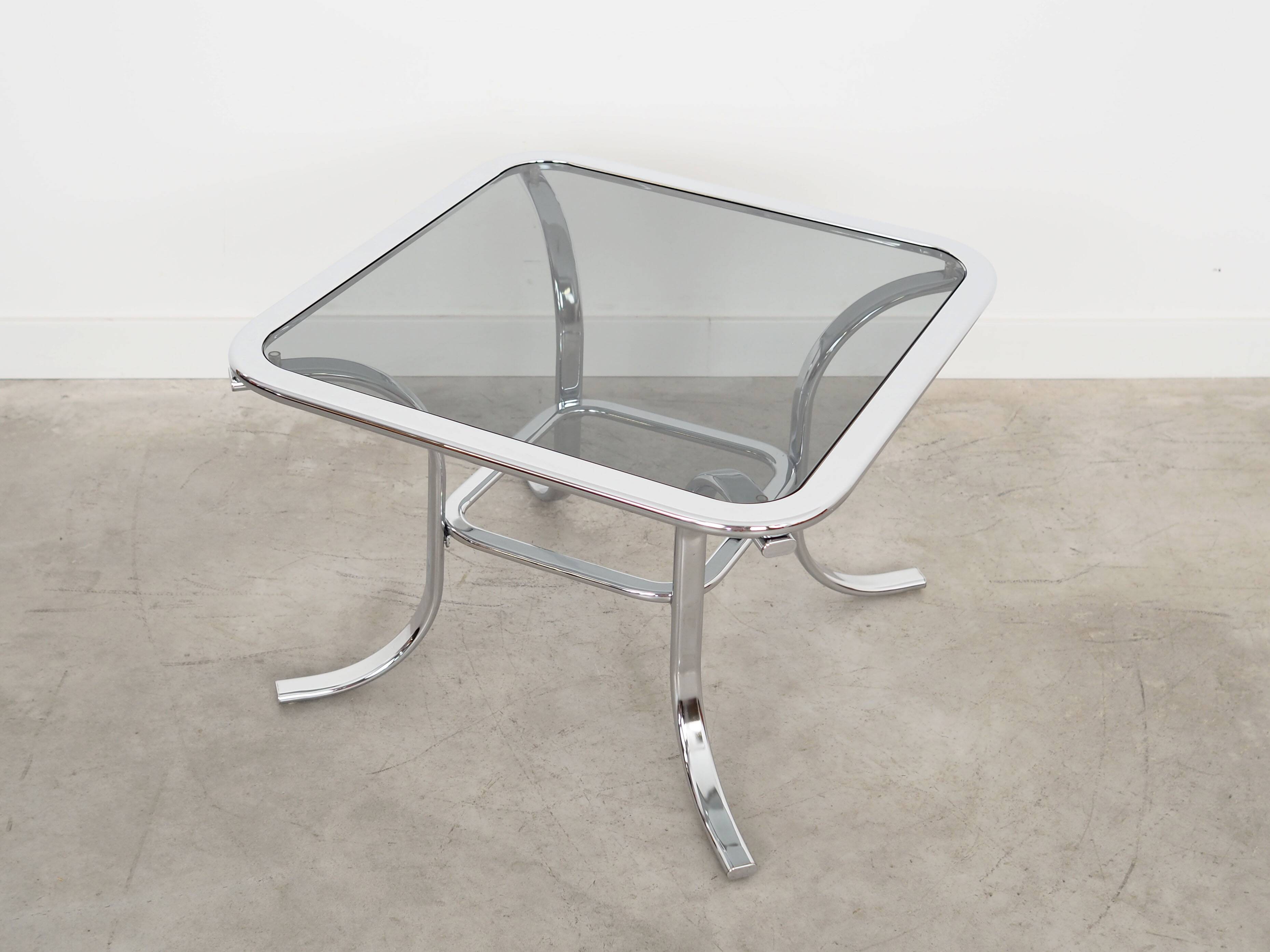 Glass coffee table, Danish design, 1970s, production: Denmark