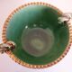 Cup, empty glazed ceramic pocket, signed Louis Dage, 50s