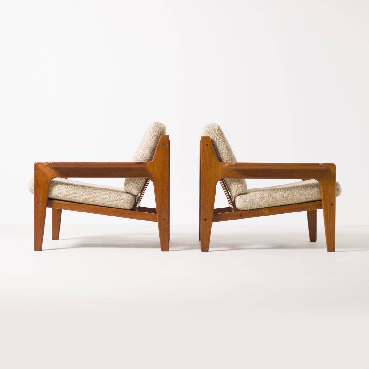 Set of 2 Teak Easy chairs by Arne Wahl Iversen for Komfort, Denmark, 1960s